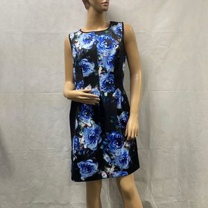 Apt. 9  Blue Floral Print Dress